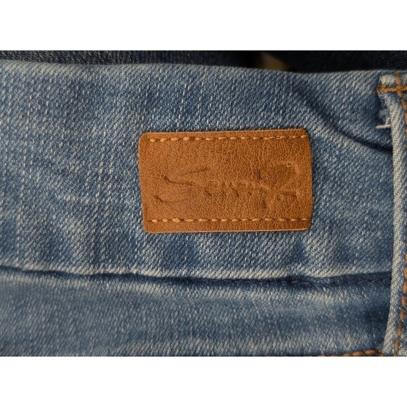 7 Seven For All Mankind Tummyless High Rise Slim Boot Light Wash Jeans Size 12 - Picture 9 of 9